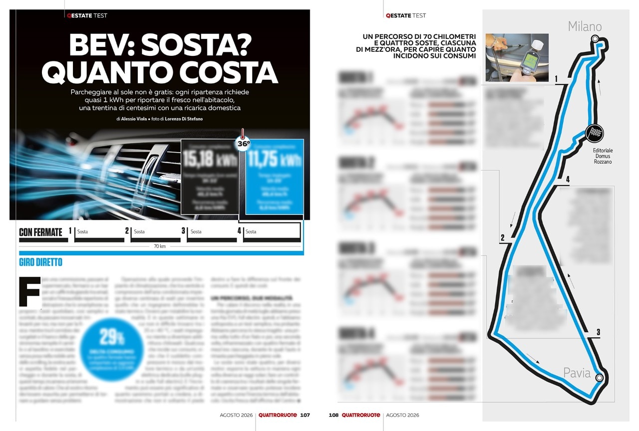Elettriche e caldo, quattro soste al sole fanno salire i consumi del 29%: la nostra prova