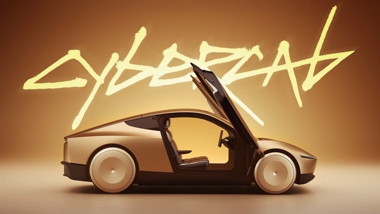 Tesla Cybercab, l'auto che guida da sola frena italiano